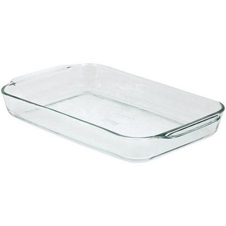 Pyrex Bakeware 4.8 Quart Oblong Baking Dish, Clear
