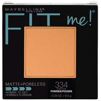 MAYBELLINE New York Fit Me Matte + Poreless Pressed Face Powder Makeup, 334 Warm Sun, 0.29 oz