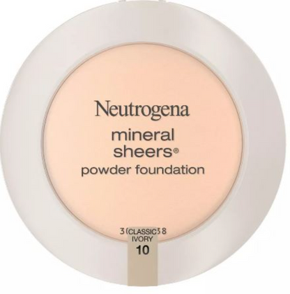 Neutrogena Mineral Sheers Powder Foundation, Classic Ivory 10, .34 oz
