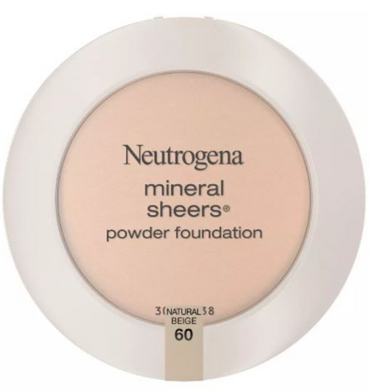 Neutrogena Mineral Sheers Powder Foundation, Natural Beige 60, .19 oz