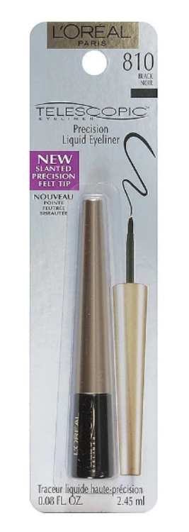 L'ORÉAL PARIS Haute Precision Waterproof Liquid Eyeliner, 010 Black Silk