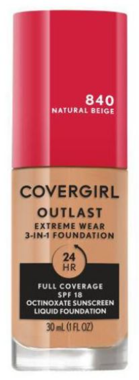 COVERGIRL Outlast Extreme Full Coverage Liquid Foundation - 840 Natural Beige