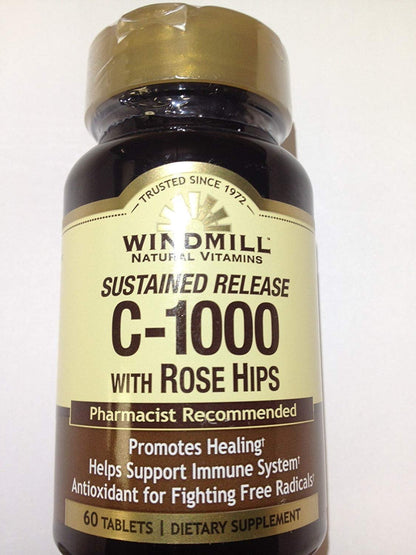 VITAMIN C W/RH TB 1000MG 60 SR