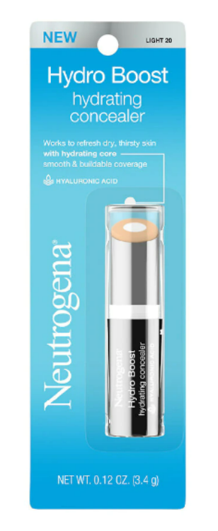 Neutrogena Hydro Boost Hydrating Concealer Stick, 20 Light, 0.12 Oz