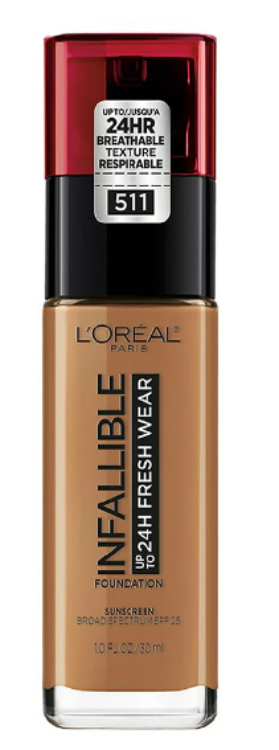 L'ORÉAL PARIS Infallible 32 Hour Fresh Wear Lightweight Foundation, 511 Maple, 1 oz.