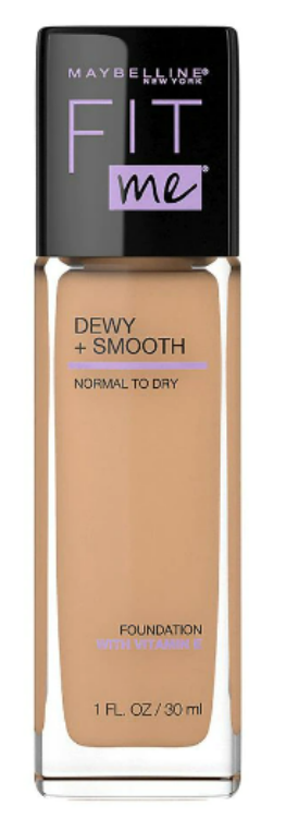MAYBELLINE New York Fit Me Dewy + Smooth Foundation Makeup, 225 Medium Buff, 1 oz