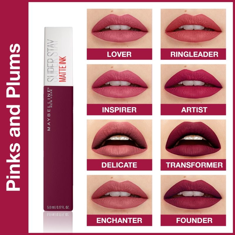 MAYBELLINE New York Super Stay Matte Ink Liquid Lipstick, 060 Poet, 0.17 oz