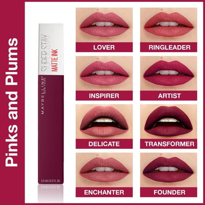 MAYBELLINE New York Super Stay Matte Ink Liquid Lipstick, 060 Poet, 0.17 oz