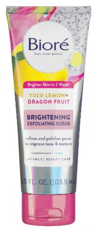 Biore Exfoliating Scrub Yuzu Lemon + Dragon Fruit 3.5oz