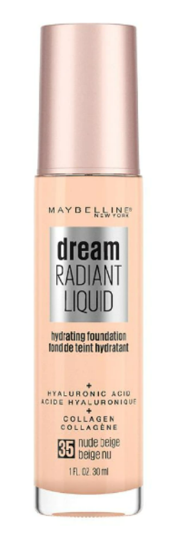 Maybelline Dream Radiant Liquid Medium Coverage Hydrating Foundation, Ivory Beige, 1 fl. oz.