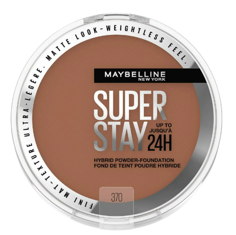 MAYBELLINE New York Super Stay Up To 24Hr Hybrid Powder-Foundation, 370, 0.21 oz