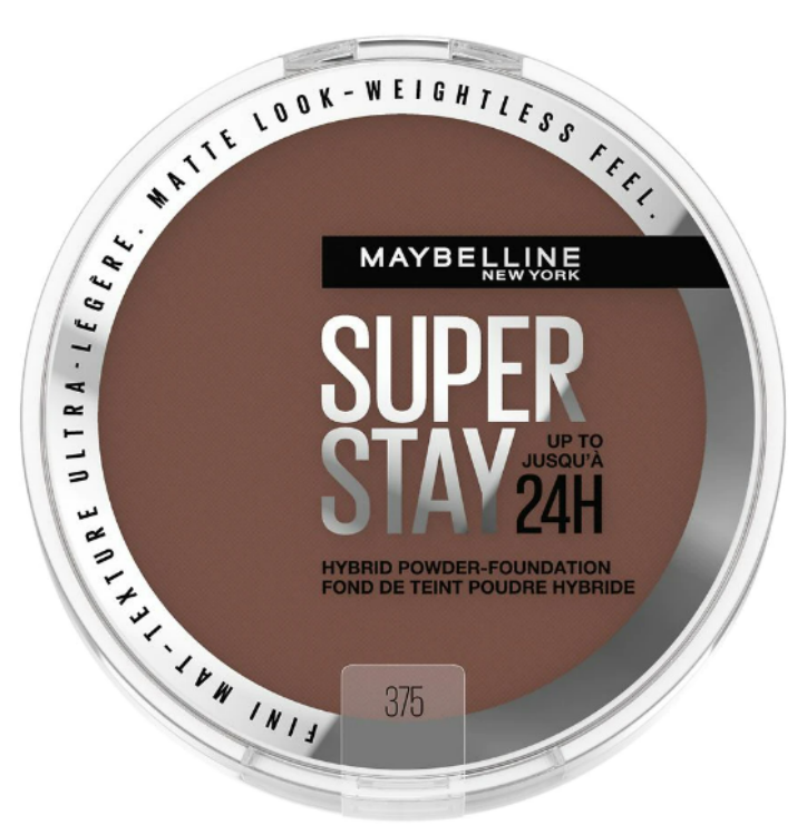 MAYBELLINE New York Super Stay Up To 24Hr Hybrid Powder-Foundation, 375, 0.21 oz