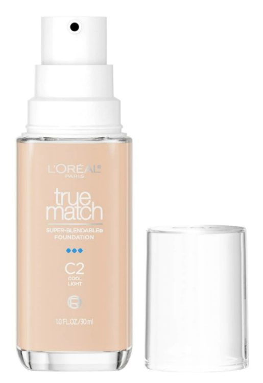 L'ORÉAL PARIS True Match Super-Blendable Foundation, Medium Coverage, N2, Light, 1 fl. oz.