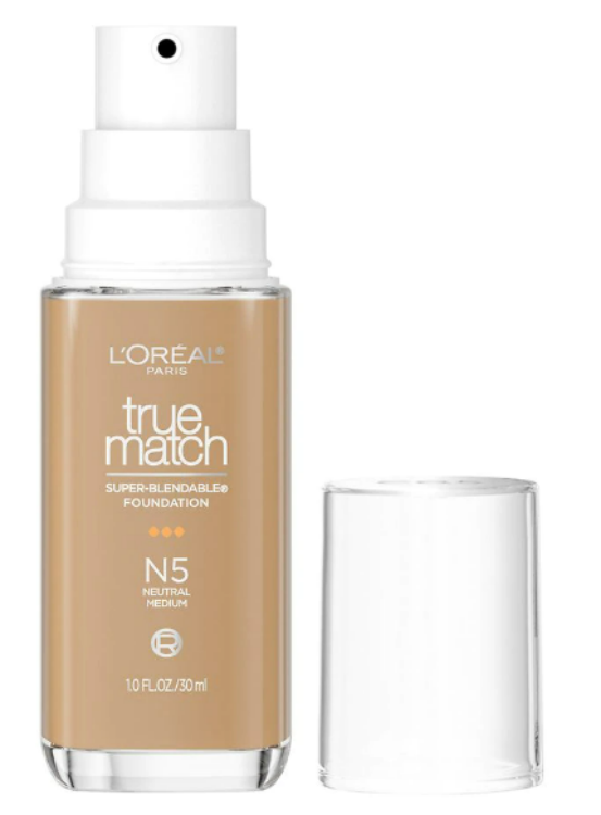 L'ORÉAL PARIS True Match Super-Blendable Foundation, Medium Coverage, N5.5, Medium, 1 fl. oz.