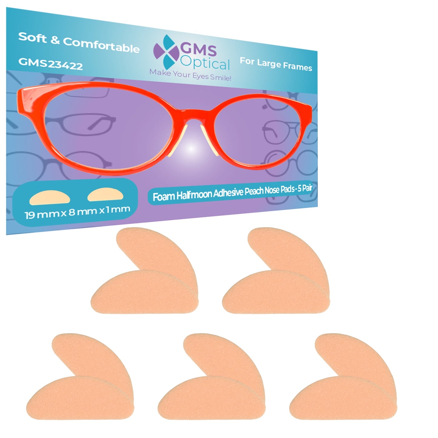 OPTICO NOSE PAD PEACH 10CT
