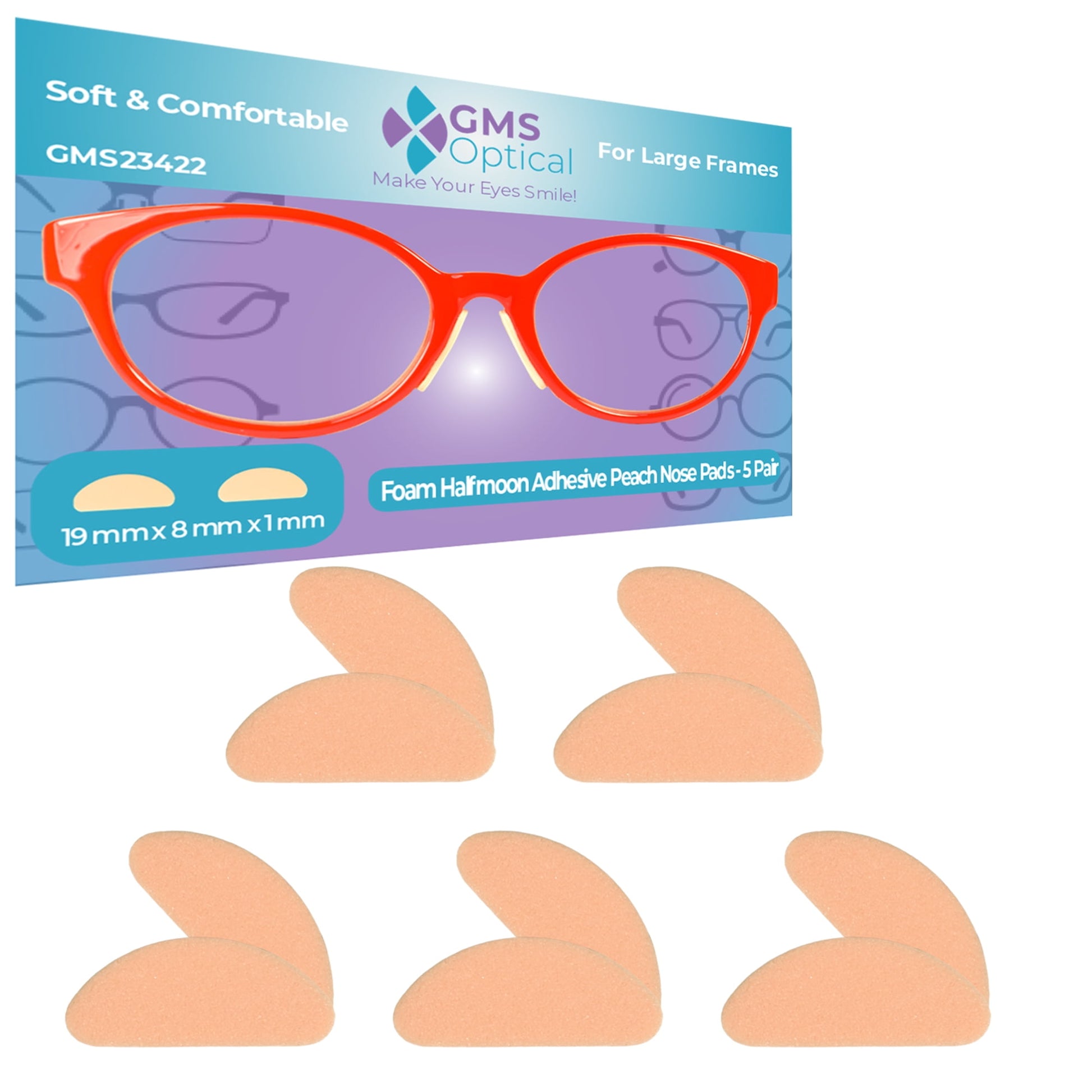 OPTICO NOSE PAD PEACH 10CT