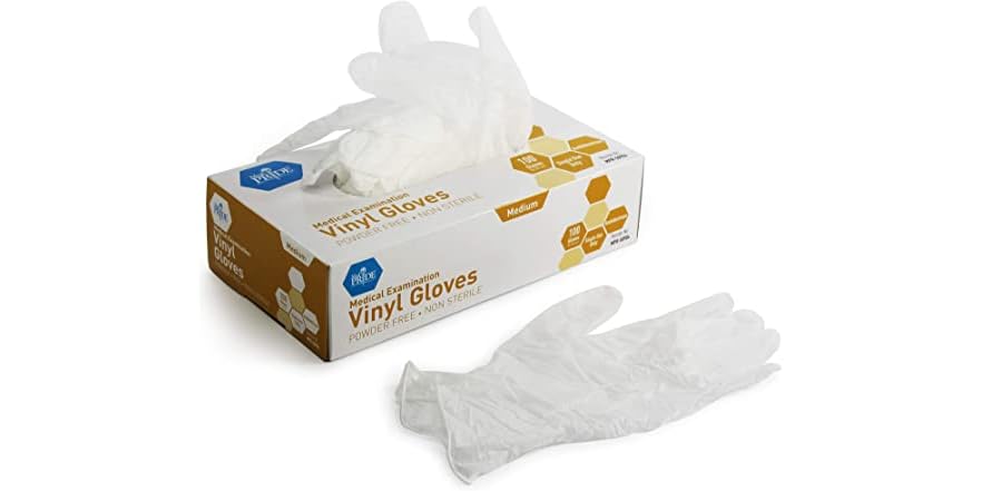 GLOVE VINYL P/F L/F MED GLV 100