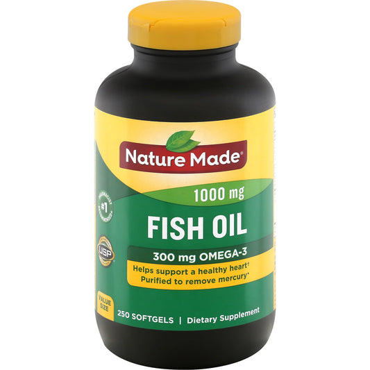 FISH OIL 1000MG SOFTGEL 250CT NAT MADE