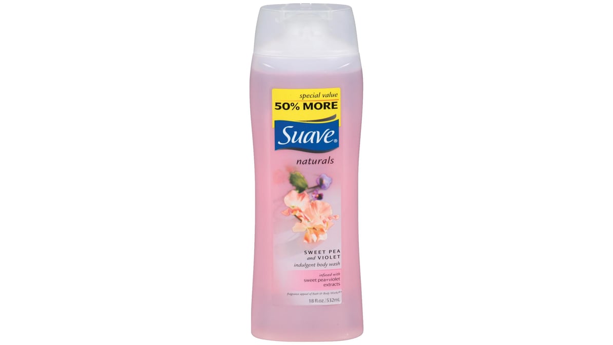 SUAVE BODY WASH SWEET PEA VIOLET 12OZ