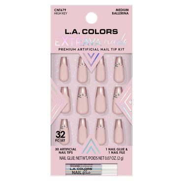 L.A. COLORS French Overlap Nail Tips, 80 count