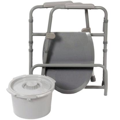 COMMODE FOLD STEEL EQ 300LB CPT