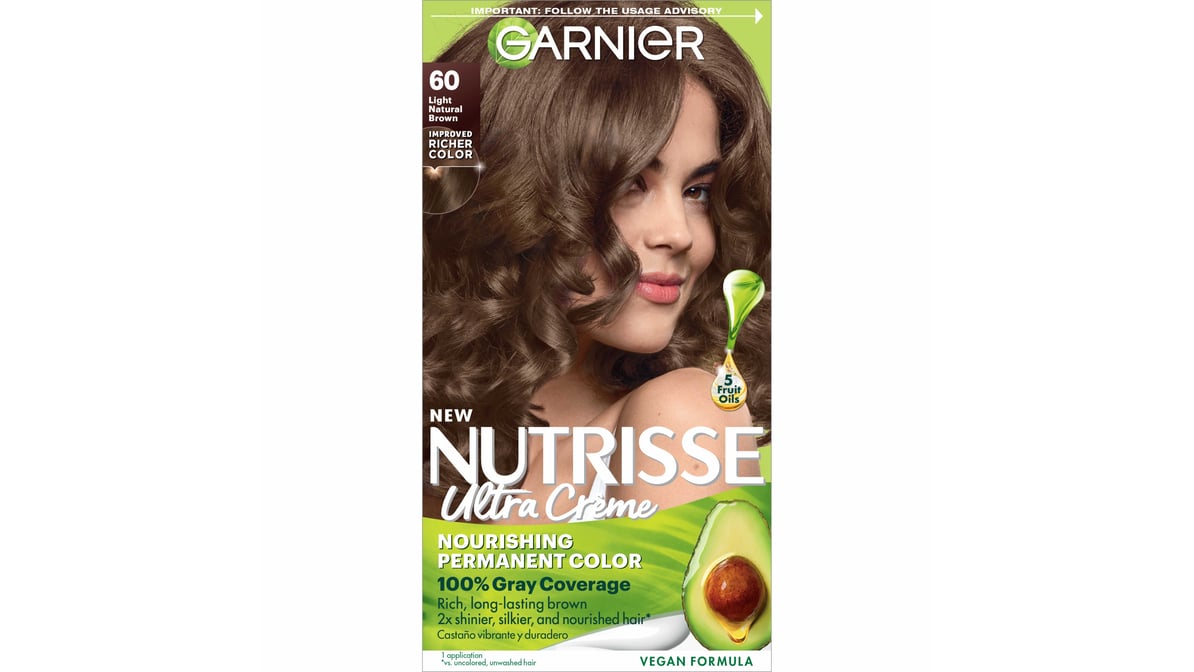 Garnier Nutrisse Ultra Creme Nourishing Permanent Hair Color - 60 Light Natural Brown