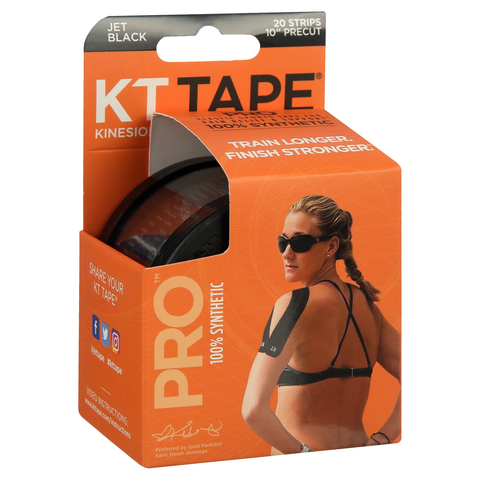 KT TAPE COTTON BLACK 20CT