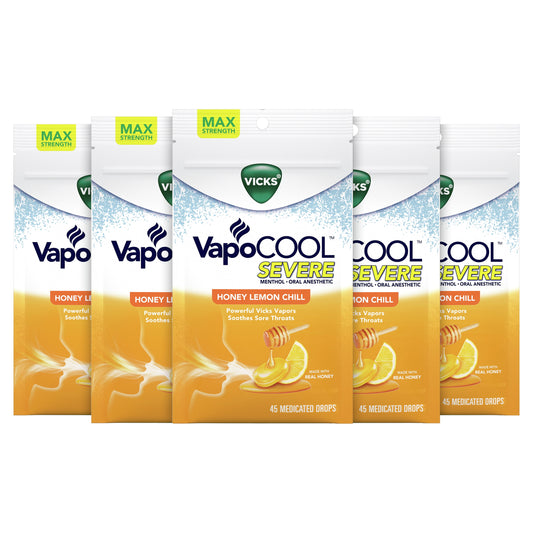 VICKS VAPOCOOL SVR DRP HNY LMN BAG 18CT