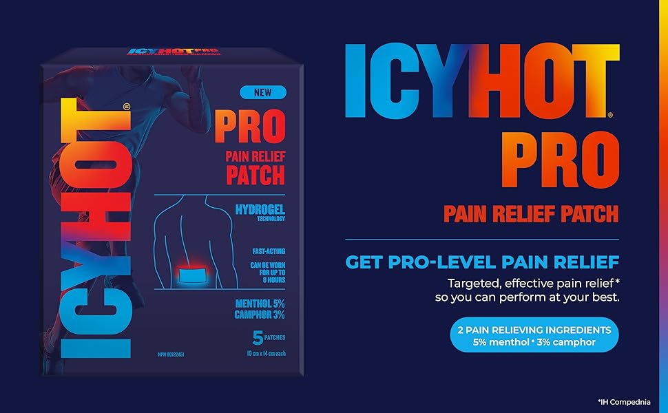 ICY HOT PRO PAIN RELIEF PAT 5CT