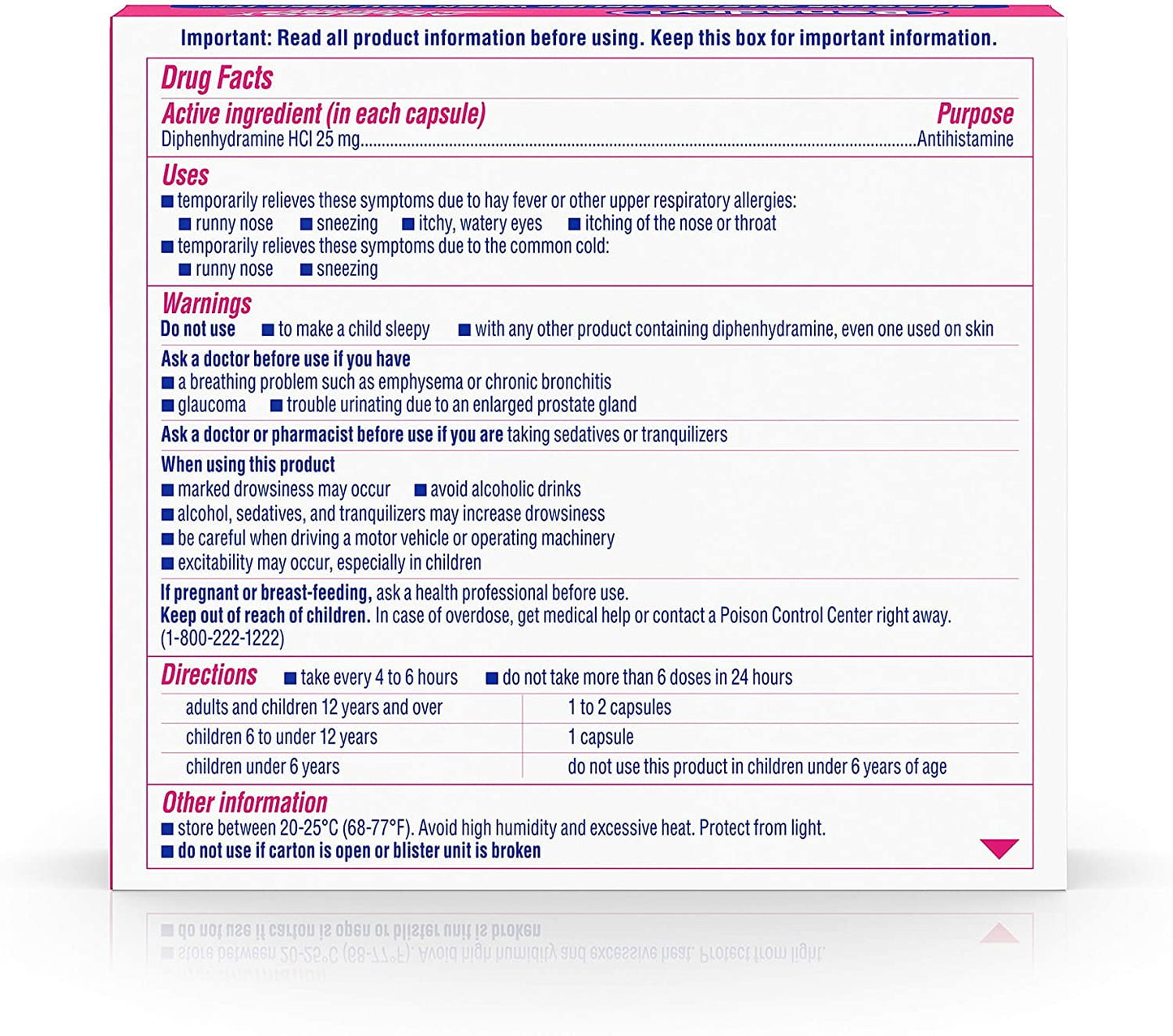 BENADRYL ALLERGY DYE FREE LIQUIGEL 24CT