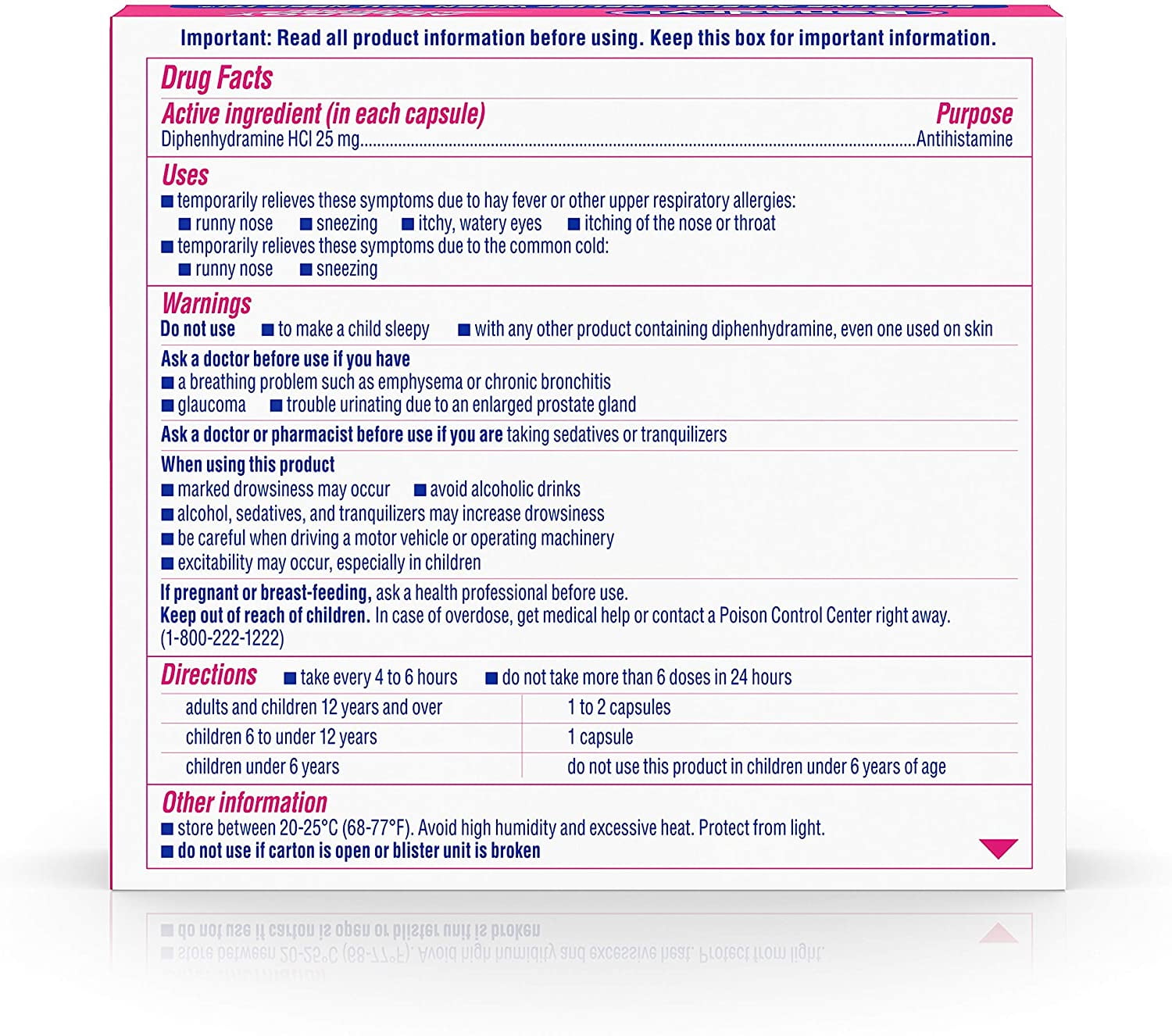 BENADRYL ALLERGY DYE FREE LIQUIGEL 24CT