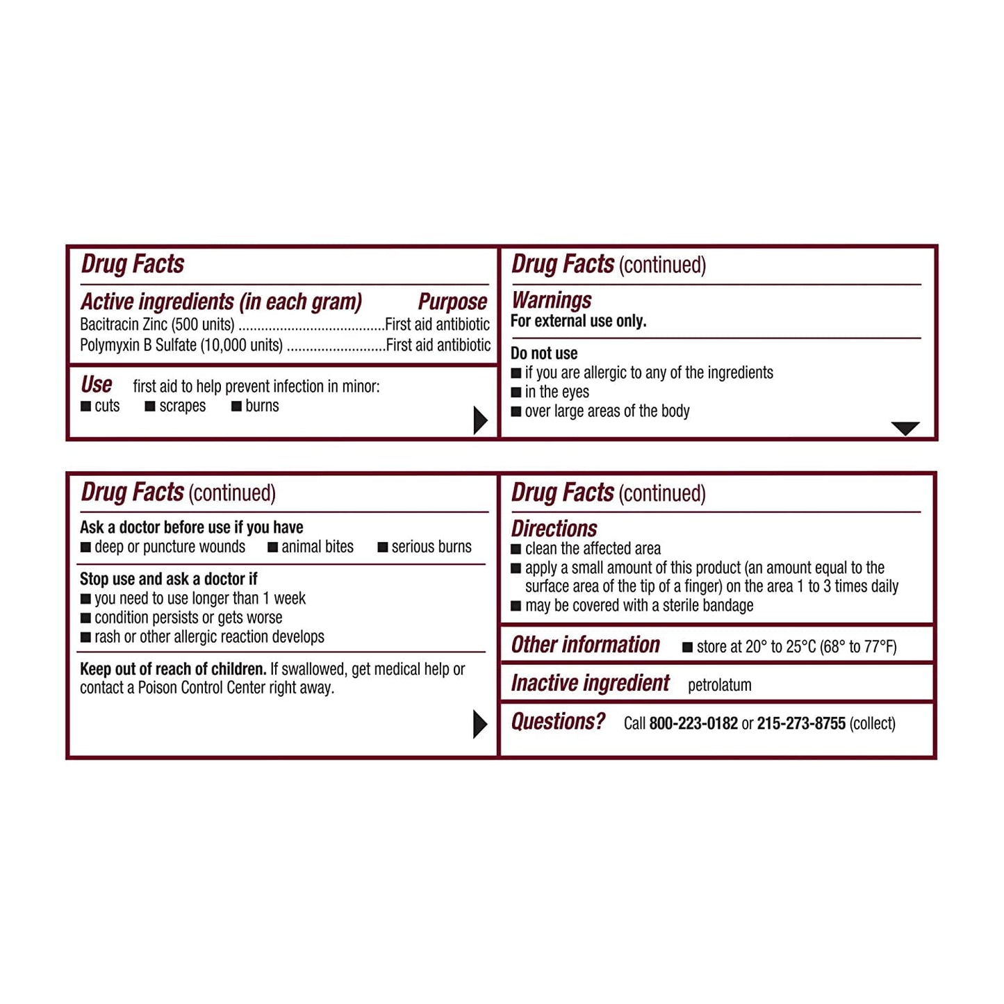 POLYSPORIN OINT FOIL PKT 144X0.03 OZ UD