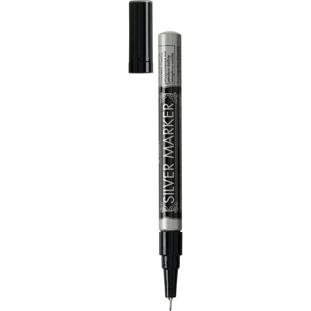Pilot Metallic Permanent Marker  Extra-Fine  Silver
