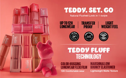 MAYBELLINE New York Super Stay Teddy Tint Liquid Lip Tint, Cool Grunge, 0.17 oz