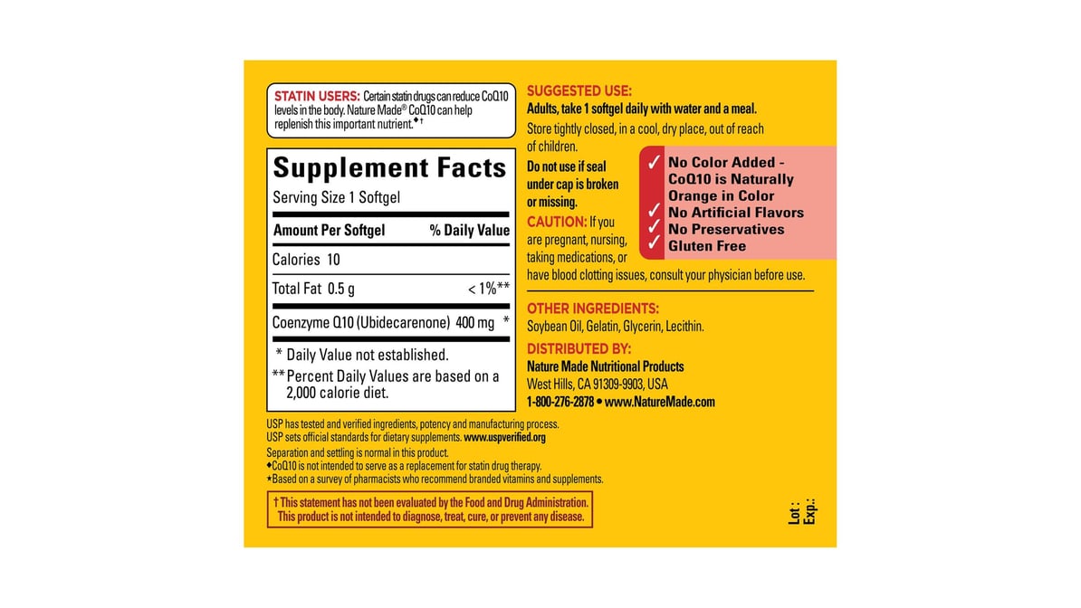 COQ10 400MG SGC 40CT NAT MADE