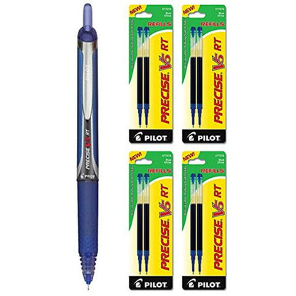 Pilot Precise V5 RT Retractable Rolling Ball Pen, Extra Fine Point (0.5mm), Blue, 2 Count