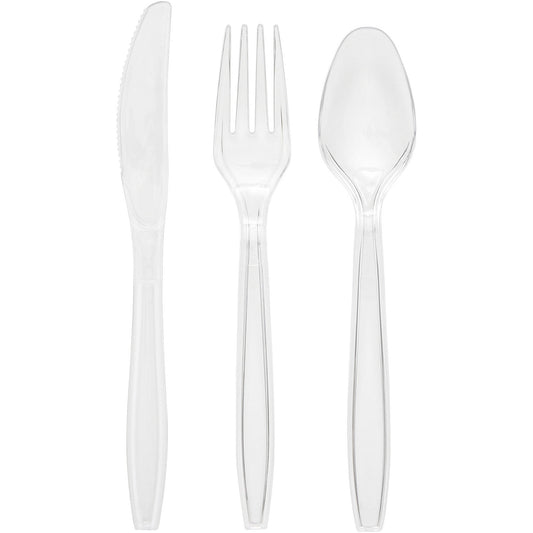 SENSATIONS Plastic Forks - Clear, 24 count
