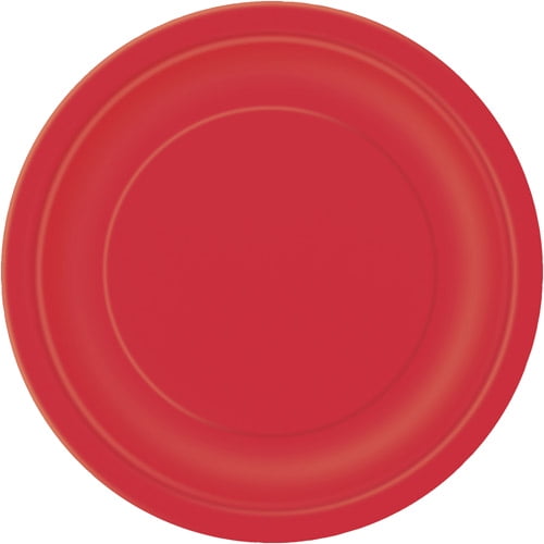 SENSATIONS Premium Paper Dinner Plates - Classic Red, 20 count