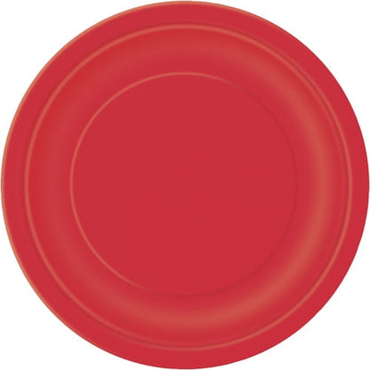 SENSATIONS Premium Paper Dinner Plates - Classic Red, 20 count