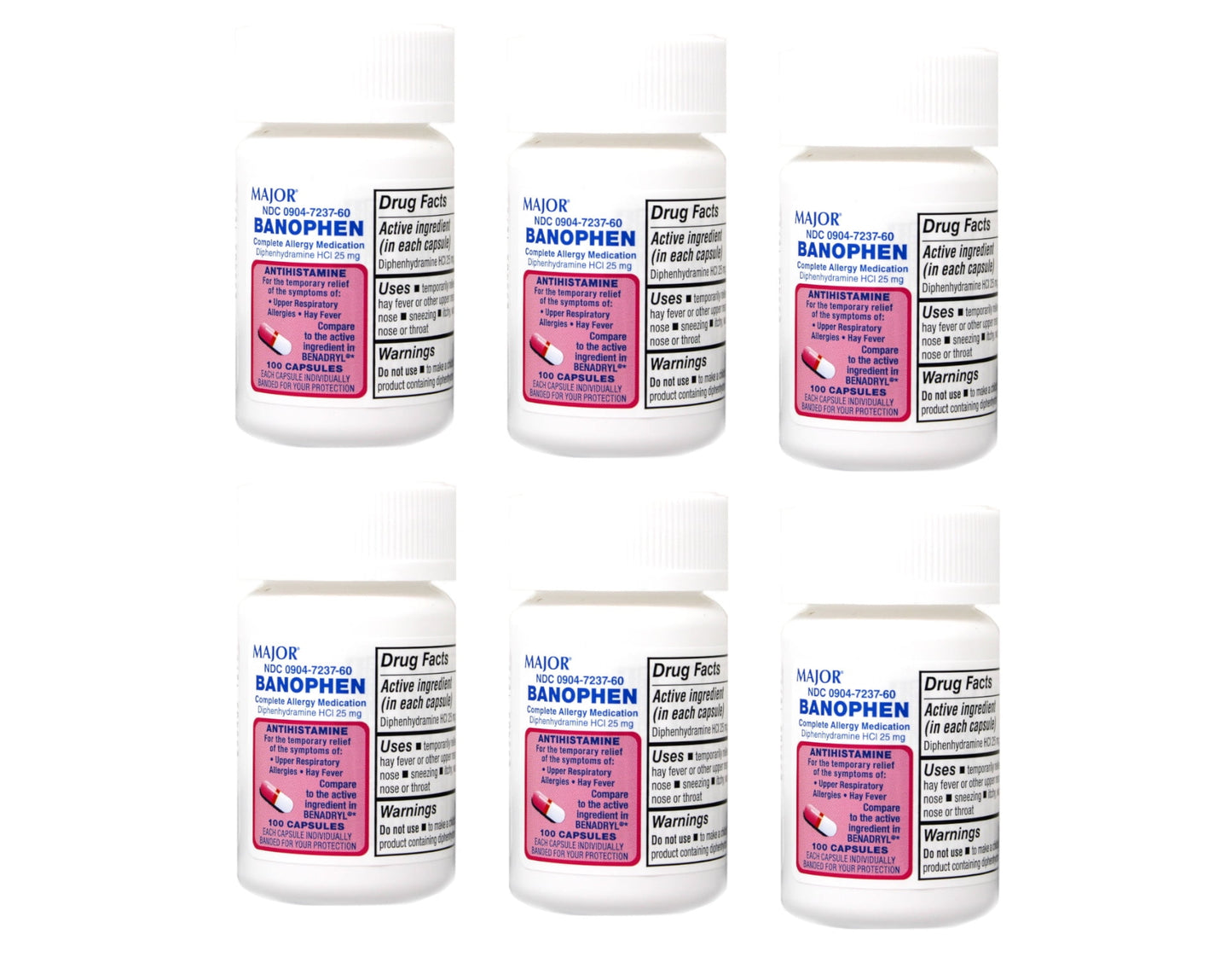 ALLERGY BANOPHEN 25MG TABLET 100CT MAJ