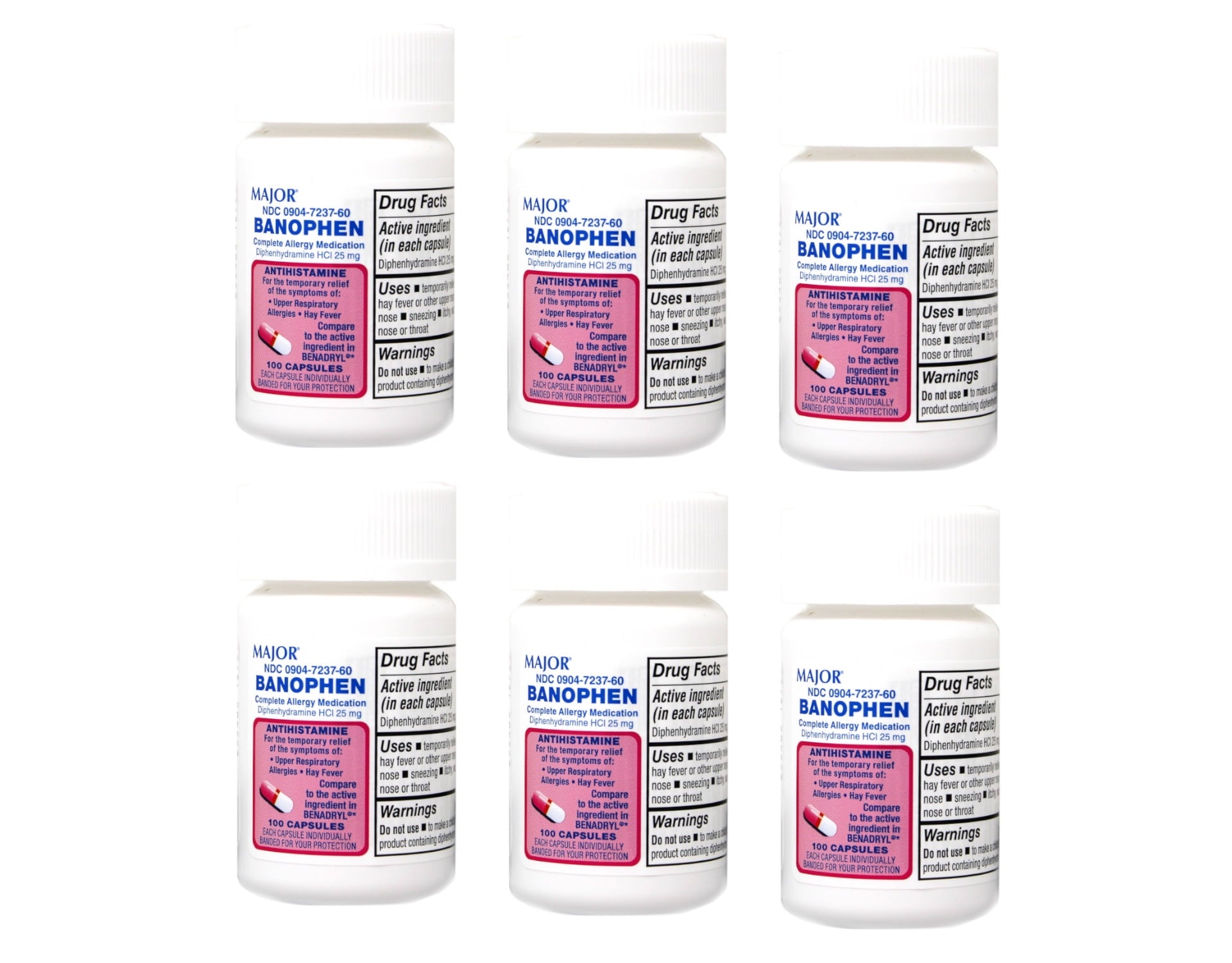 ALLERGY BANOPHEN 25MG TABLET 100CT MAJ