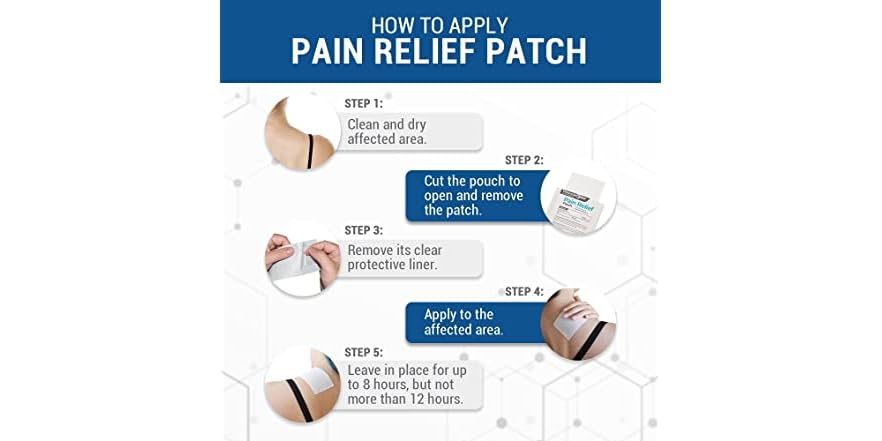 LIDOCAINE PAIN RELIEF 4% PAT 6