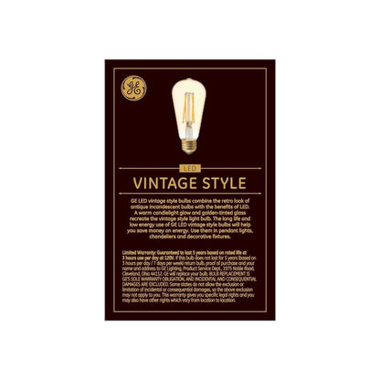 GE Lighting Vintage Edison Style LED Light Bulbs, 60 Watt Warm Candle Light, 2 pack