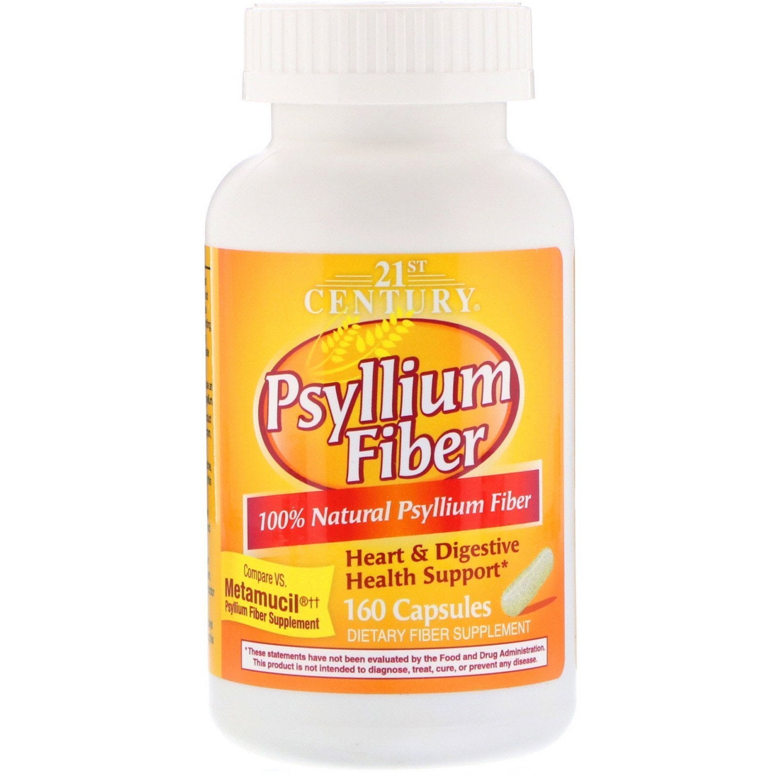 PSYLLIUM FIBER CAP 160CT 21ST CENTURY