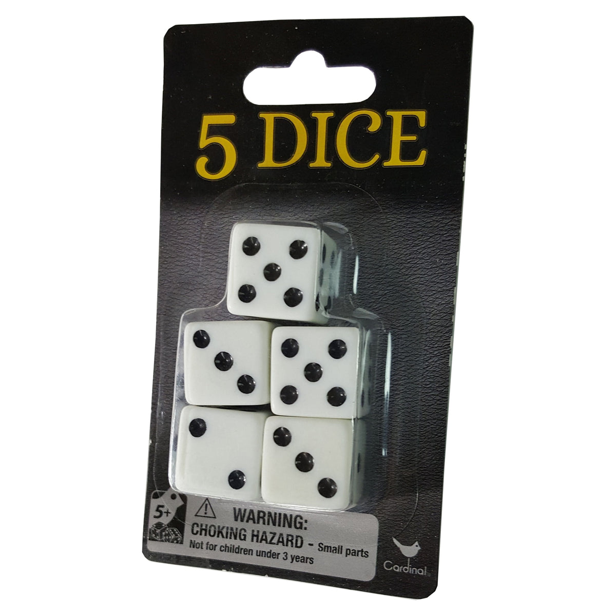 Spin Master White Replacement Dice for Board Games and Card Games, 5 pack