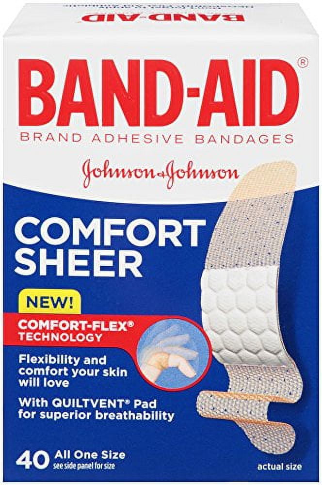BAND AID COMFORT-FLEX SHEER ONE SZ 40CT