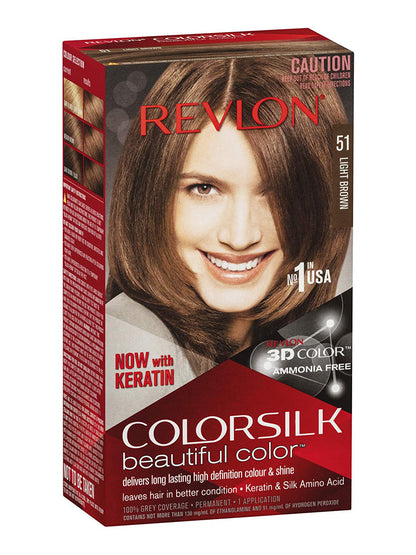REVLON COLORSILK 50 LGHT ASH BRN H/C 1CT