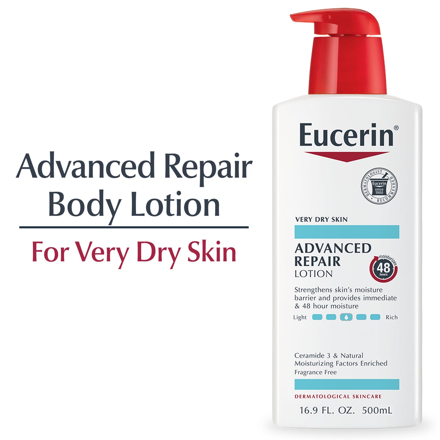 Eucerin Lotion Advanced Repair 16.9oz Pump (Fragrance-Free)