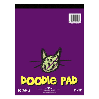 PRANG Doodle Paper Pad, 80 Sheets - White, 9" x 12"