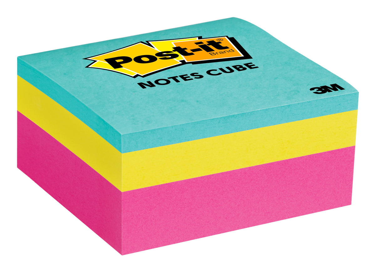 Post-it Notes Cube, 3" x 3" - Assorted Brights